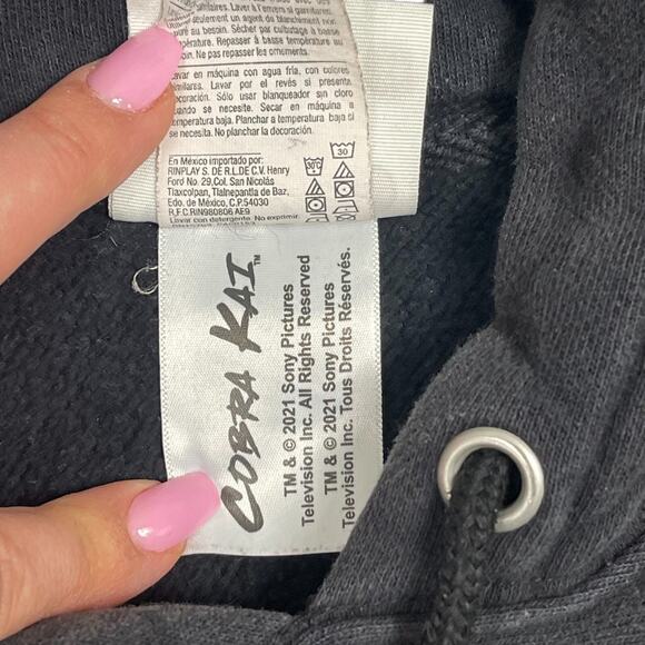 Champion x Cobra Kai Collab Pullover Hoodie No Mercy L Reverse Weave Sun Faded - Picture 5 of 10